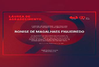 Dra. Ronise de Magalhães Figueiredo é laureada pela OAB-MG